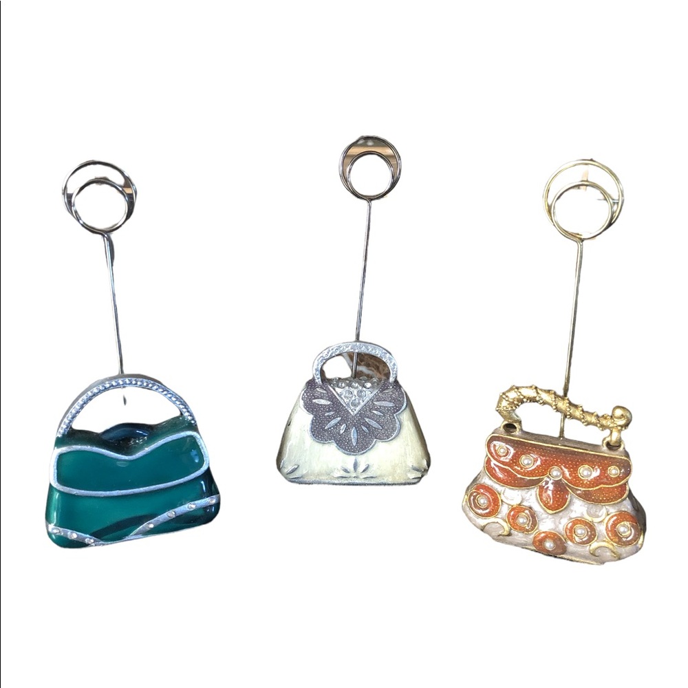 Set of 3‎ epoxy purse photo holders
